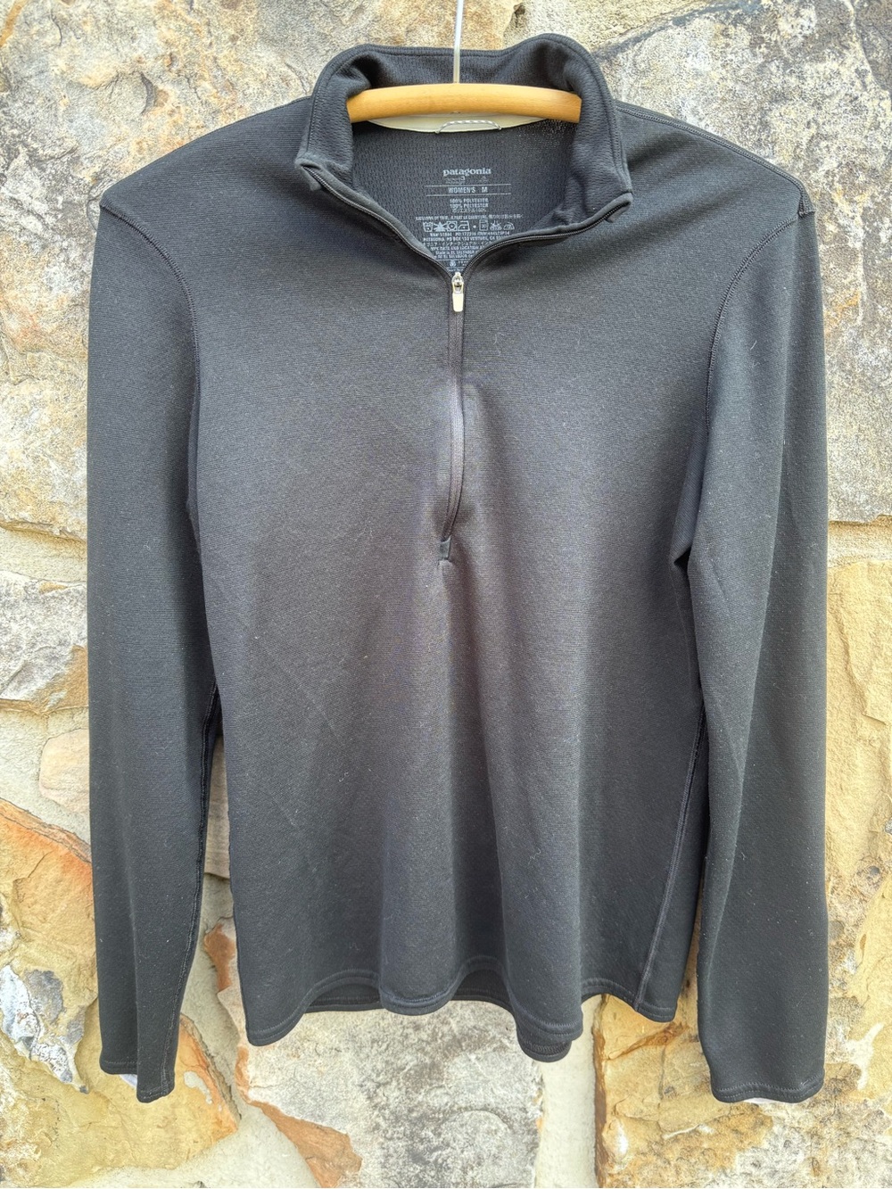 Patagonia Black Capilene 3 Women's Long-Sleeve Half-Zip Pullover Thermal Medium